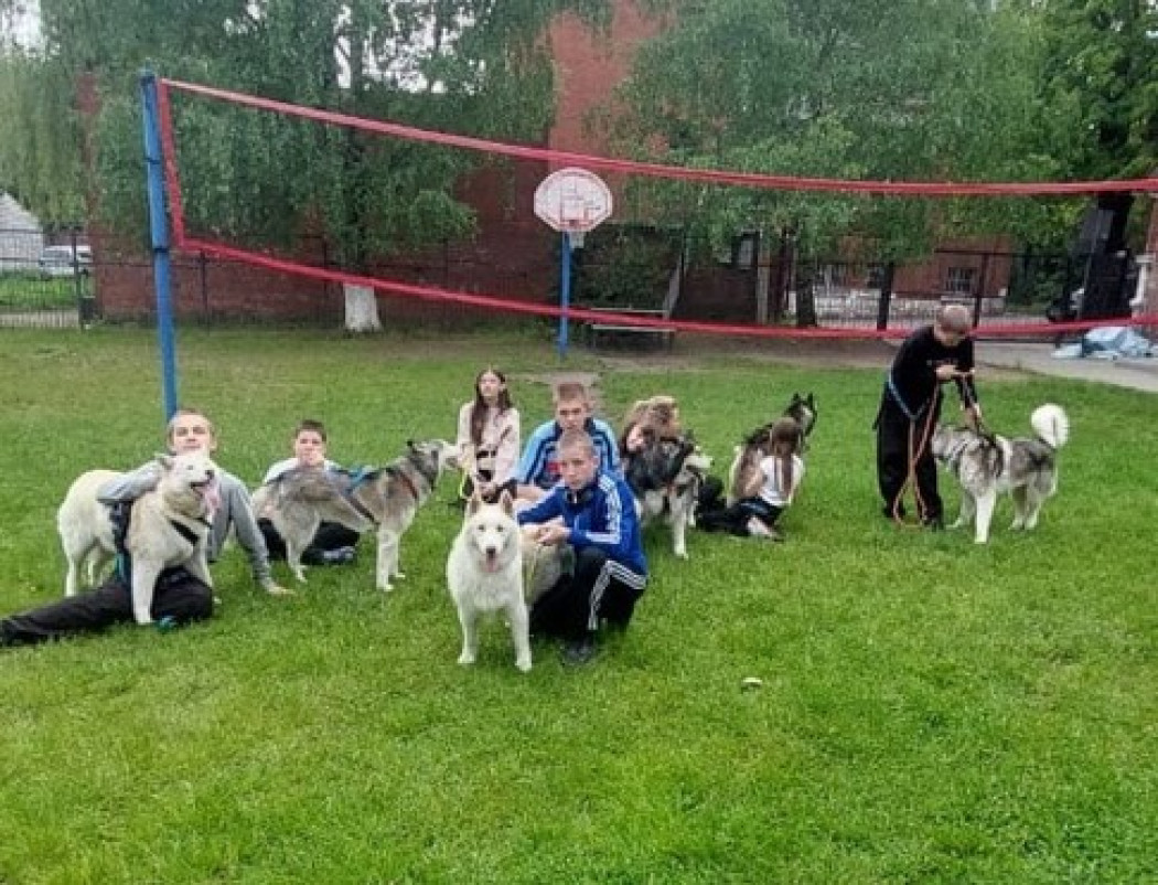 Четвероногие в гостях у юных правдинцев